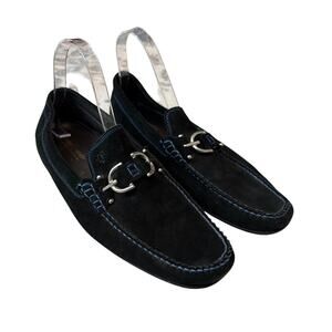 Donald J Pliner Dacio 2 Men's Suede Leather Shoes Navy Blue Men’s 9 M
